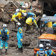 Police search after heavy rains in Shizuoka, Japan.